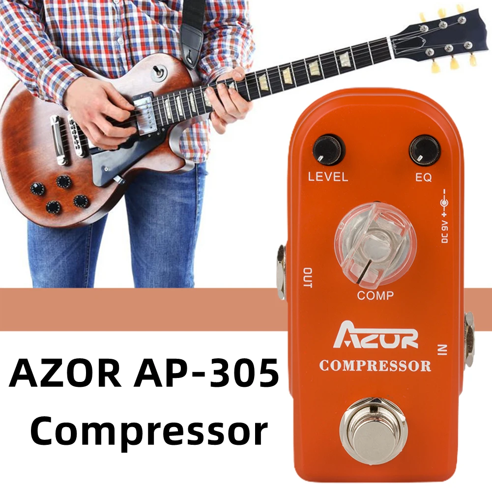 Компрессор AZOR, педаль для гитарных эффектов, компрессионный эффект, чистый аналоговый мини-алюминиевый сплав, 9 В, аксессуары для педалей Azor, новинка
Компрессор AZOR, педаль для гитарных эффектов, компрессионный эффект, чистый аналоговый мини-алюминиевый сплав, 9 В, аксессуары для педалей Azor, новинка