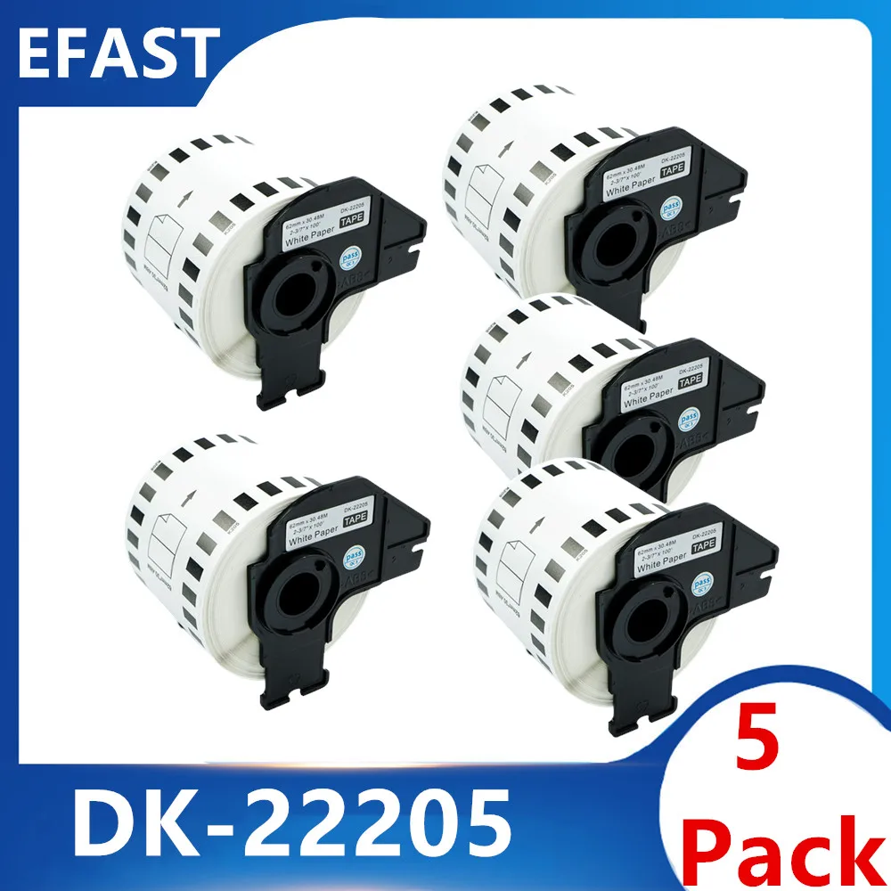 5 рулонов термобумаги белая термобумага DK22205 62 мм * 30 48 м - купить по выгодной цене |
