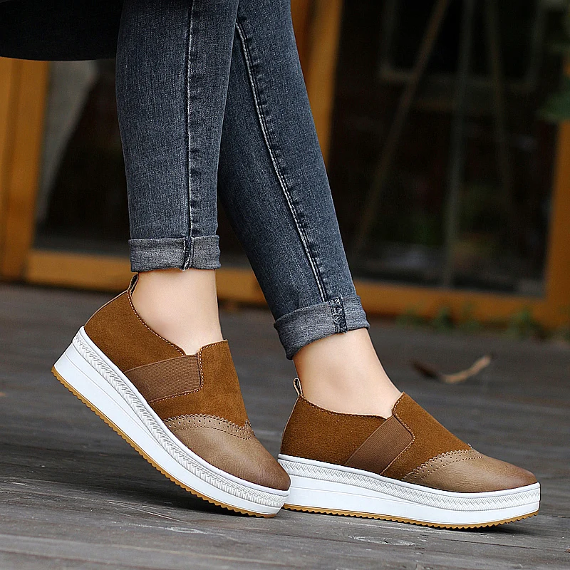 Flat Platform Loafers Woman Cow Suede Women's Heigh Incresing Brogue Shoes Flatform Slip On Oxord Women Lady
Flat Platform Loafers Woman Cow Suede Women's Heigh Incresing Brogue Shoes Flatform Slip On Oxord Women Lady