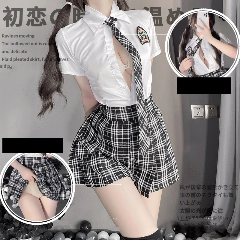 Japanese Student Girls School Uniform Black White Lingerie JK Suit Pleated Skirt Women Night Roleplay Temptation Outfits
Japanese Student Girls School Uniform Black White Lingerie JK Suit Pleated Skirt Women Night Roleplay Temptation Outfits