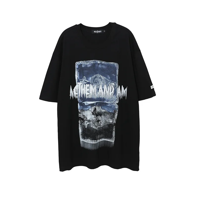 2022 Summer Men T Shirt Streetwear Harajuku T-Shirt Oversize Short Sleeve Dark Letter Print Tshirt Loose Cotton Hip Hop Tees
2022 Summer Men T Shirt Streetwear Harajuku T-Shirt Oversize Short Sleeve Dark Letter Print Tshirt Loose Cotton Hip Hop Tees