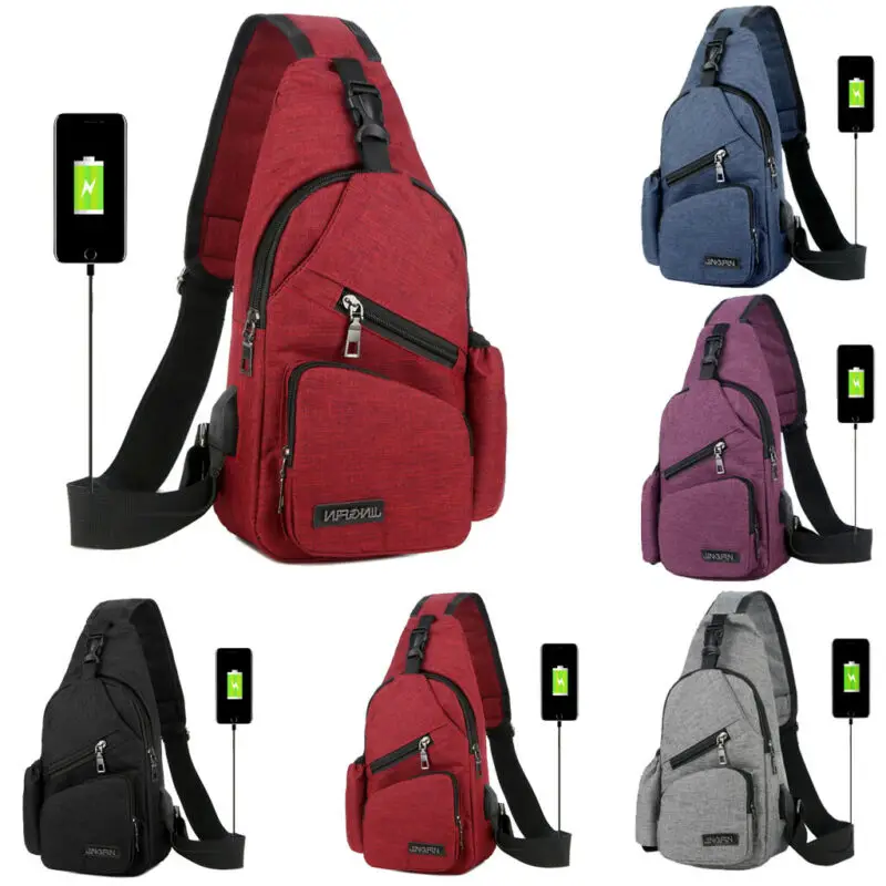 Men Chest Pack Messenger Sling Sport Travel Crossbody Shoulder Bag USB Charging Waist Packs
Men Chest Pack Messenger Sling Sport Travel Crossbody Shoulder Bag USB Charging Waist Packs