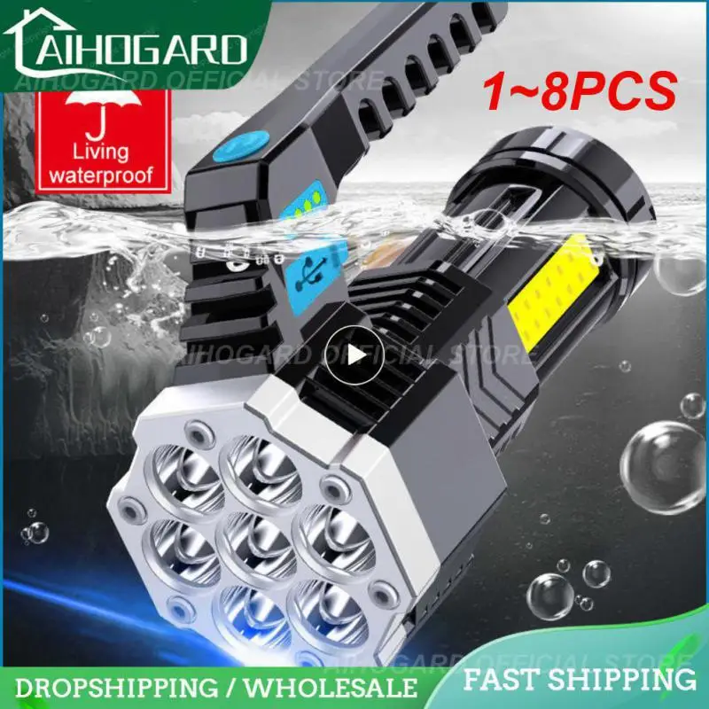 1~8PCS High Power Led Flashlights Cob Side Light Lightweight Outdoor Lighting ABS Material 7LED Rechargeable Flashlight
1~8PCS High Power Led Flashlights Cob Side Light Lightweight Outdoor Lighting ABS Material 7LED Rechargeable Flashlight