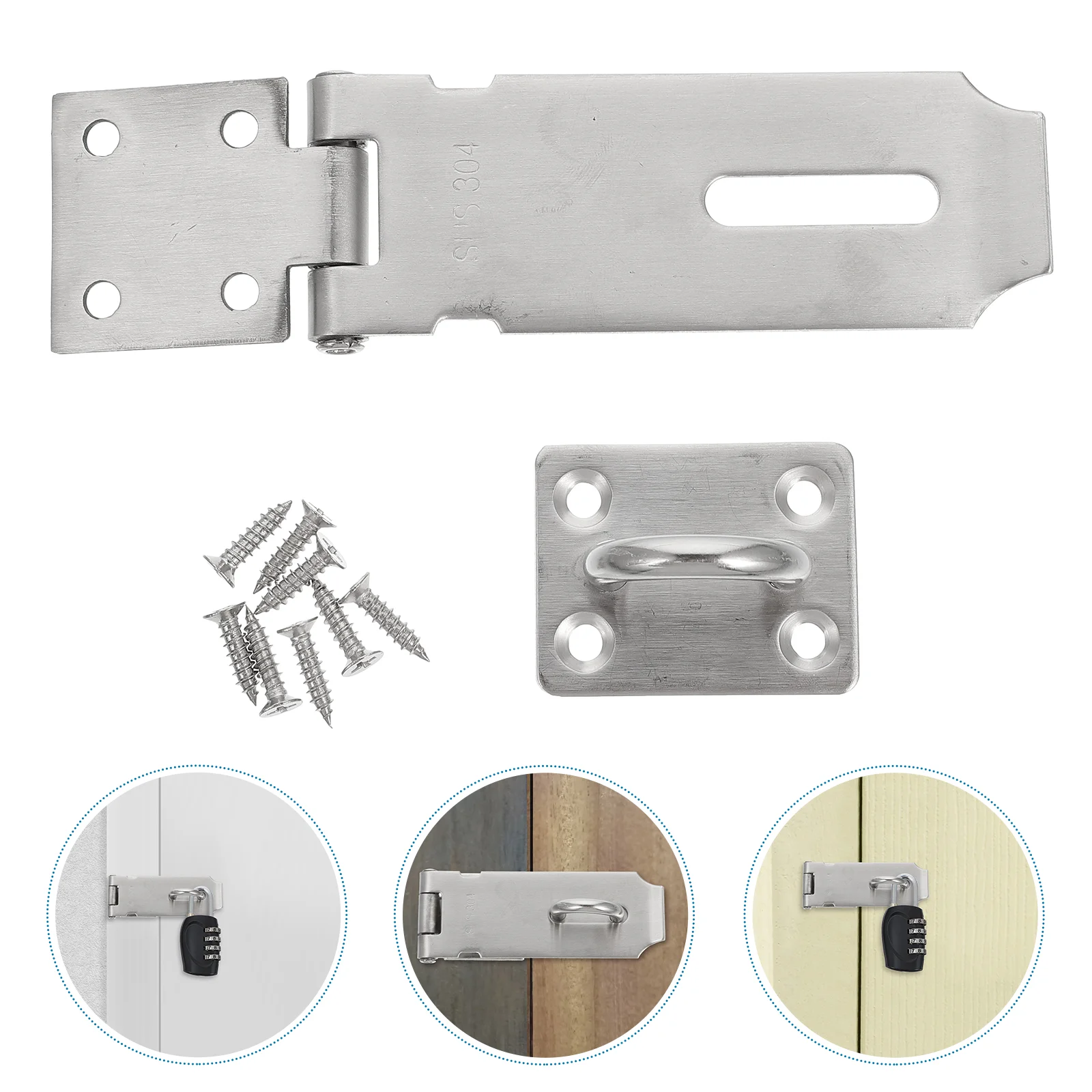 Lock Hasp Door Padlock Gate Buckle Shed Clasp Stainless Steel Safety Duty Heavy Cabinet Anti Pad Padlockhinge Latches Up Roll
Lock Hasp Door Padlock Gate Buckle Shed Clasp Stainless Steel Safety Duty Heavy Cabinet Anti Pad Padlockhinge Latches Up Roll