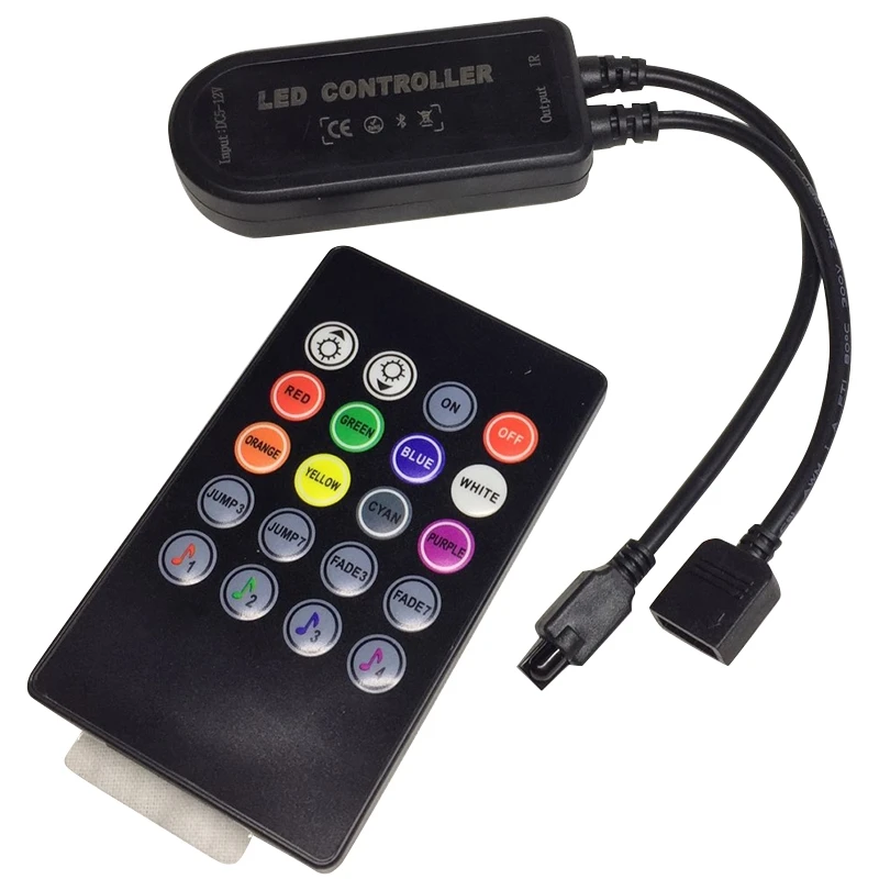 RGB Led Controller APP Bluetooth RGB Music Controller for Led Strip Light 5050 4 Pin RGB Controller 12V-24V
RGB Led Controller APP Bluetooth RGB Music Controller for Led Strip Light 5050 4 Pin RGB Controller 12V-24V