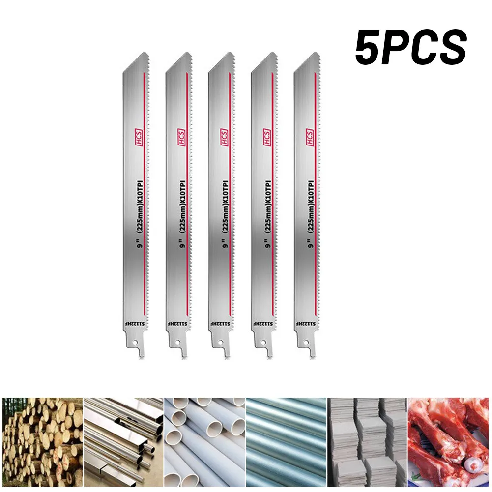 5PCS S1122 Reciprocating Saw Blade Carbon Steel Saber Saw Blade Jig Saw 225mm For Cutting Wood Metal Pipe Metal Profile
5PCS S1122 Reciprocating Saw Blade Carbon Steel Saber Saw Blade Jig Saw 225mm For Cutting Wood Metal Pipe Metal Profile
