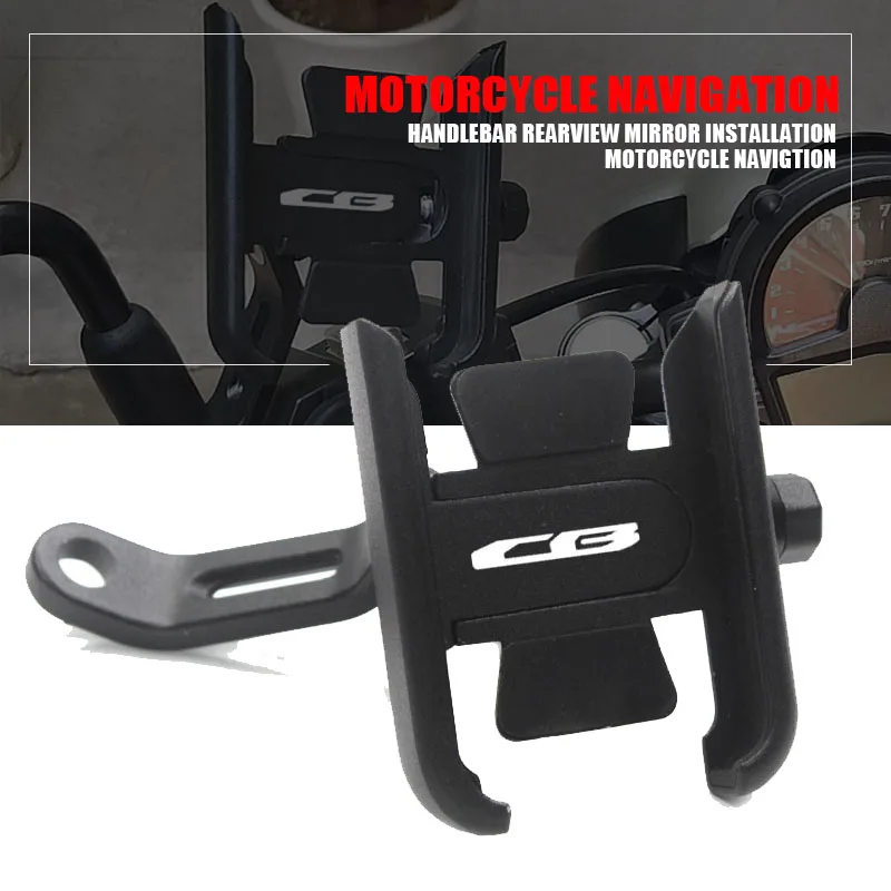 

With Logo CB For HONDA CB150R CB300R CB650R CB250R CB1000R CB500F CB500X Motorcycle CNC Handlebar Mobile Phone GPS Stand Bracket