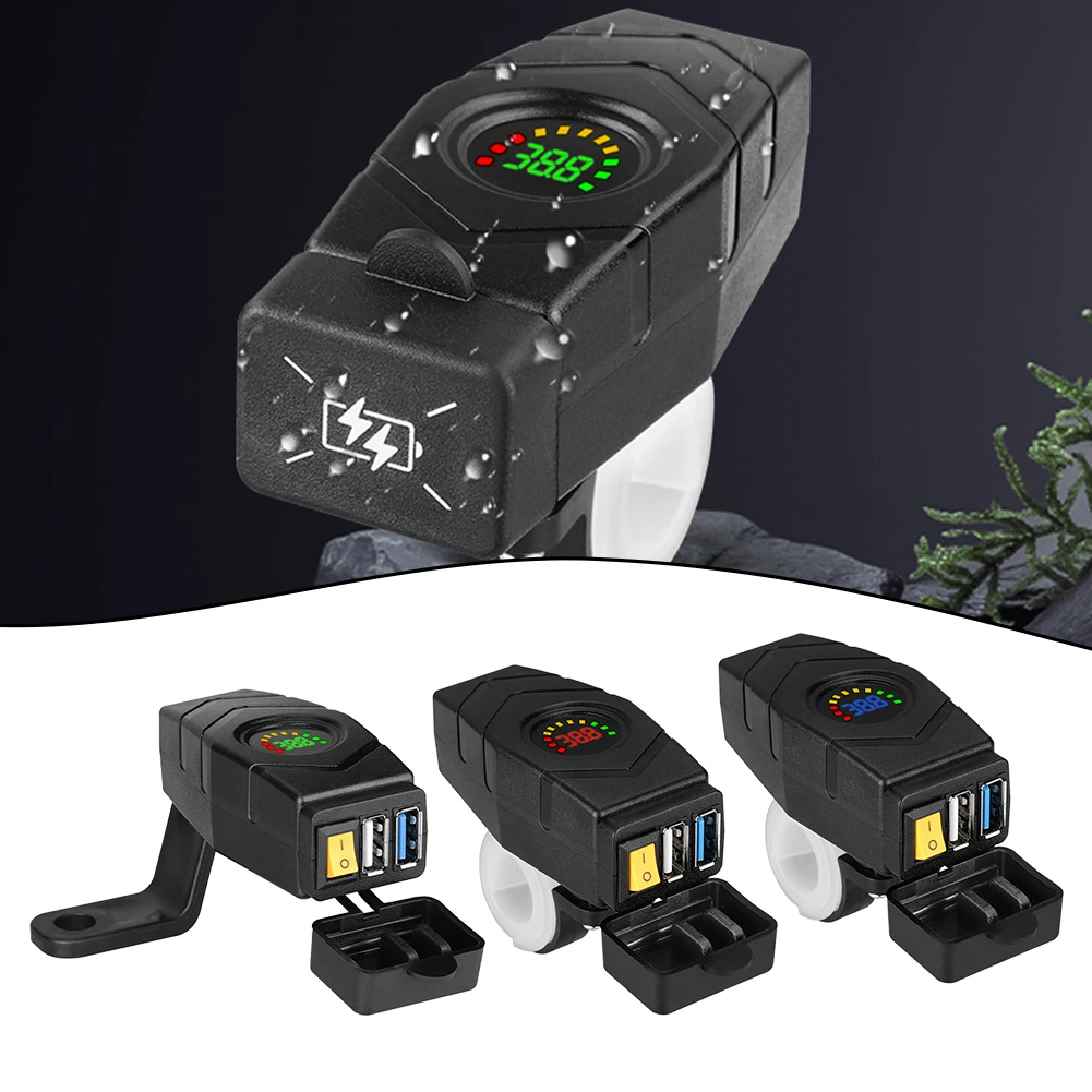 Motorcycle Vehicle-Mounted Charger 20-80V QC3.0 Quick Charger Adapter Dual USB Charger 24V 36V 48V 60V Moto Accessories
Motorcycle Vehicle-Mounted Charger 20-80V QC3.0 Quick Charger Adapter Dual USB Charger 24V 36V 48V 60V Moto Accessories
