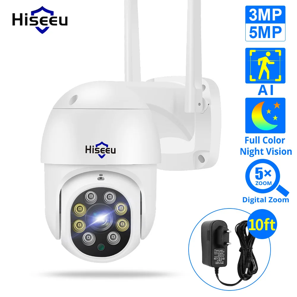 IP-камера Hiseeu, 4K, 5 МП, Wi-Fi, PTZ, 5-кратное увеличение
IP-камера Hiseeu, 4K, 5 МП, Wi-Fi, PTZ, 5-кратное увеличение