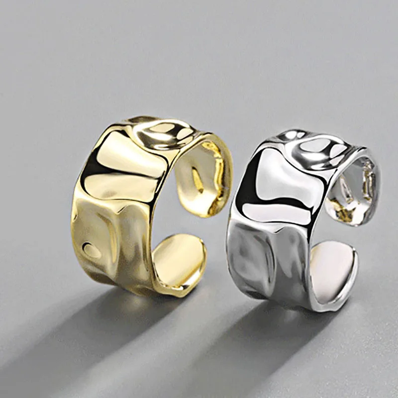 2022 Luxury Stamp Irregular Handmade Ring for Women Creative Geometric Wide Anillos Jewelry Gift Size 16.5mm Adjustale
2022 Luxury Stamp Irregular Handmade Ring for Women Creative Geometric Wide Anillos Jewelry Gift Size 16.5mm Adjustale