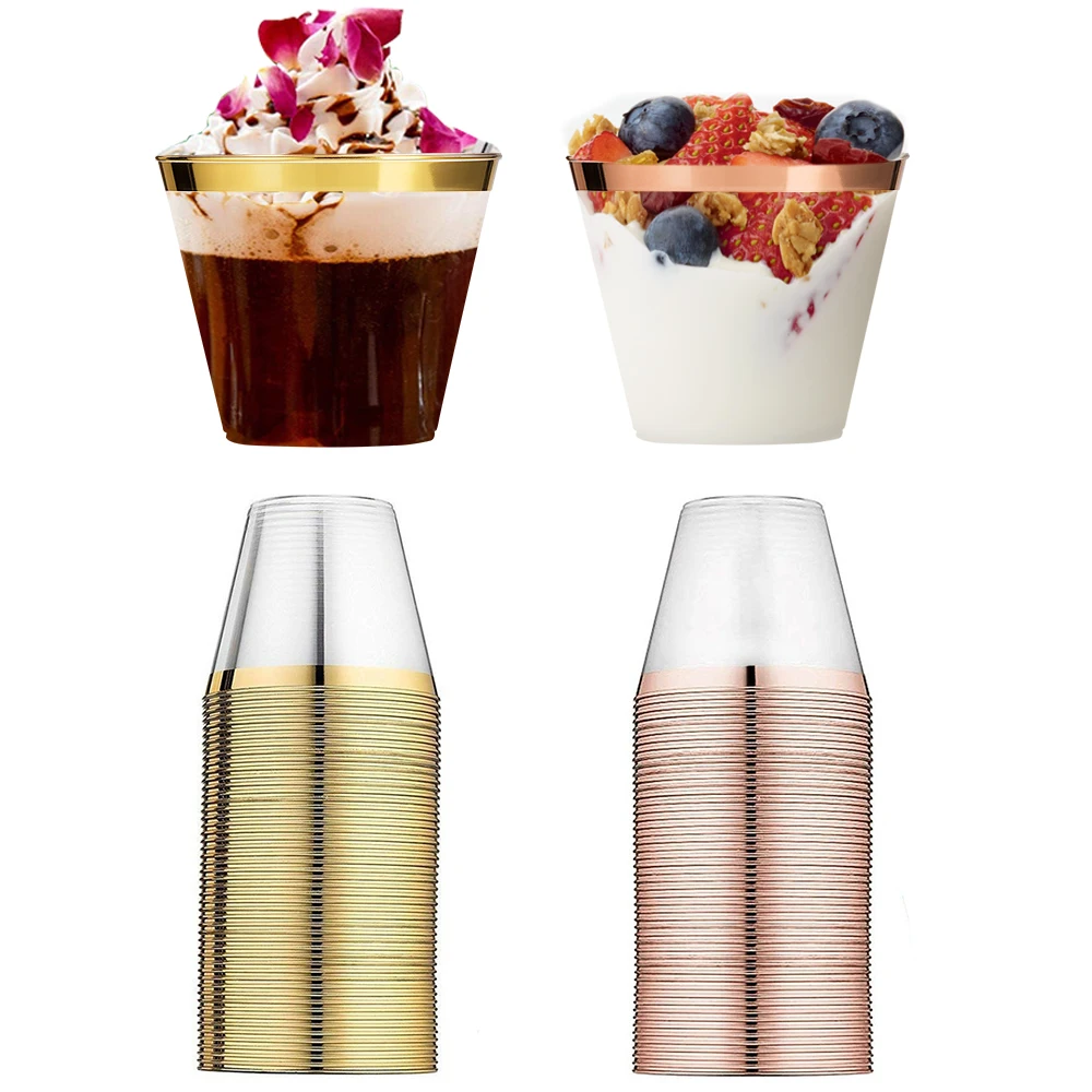 Reception Plastic Clear 250ml Gold Wedding Birthday Accessories Set Disposable 9oz Rose Party Cup Kitchen Banquet 50pcs
Reception Plastic Clear 250ml Gold Wedding Birthday Accessories Set Disposable 9oz Rose Party Cup Kitchen Banquet 50pcs