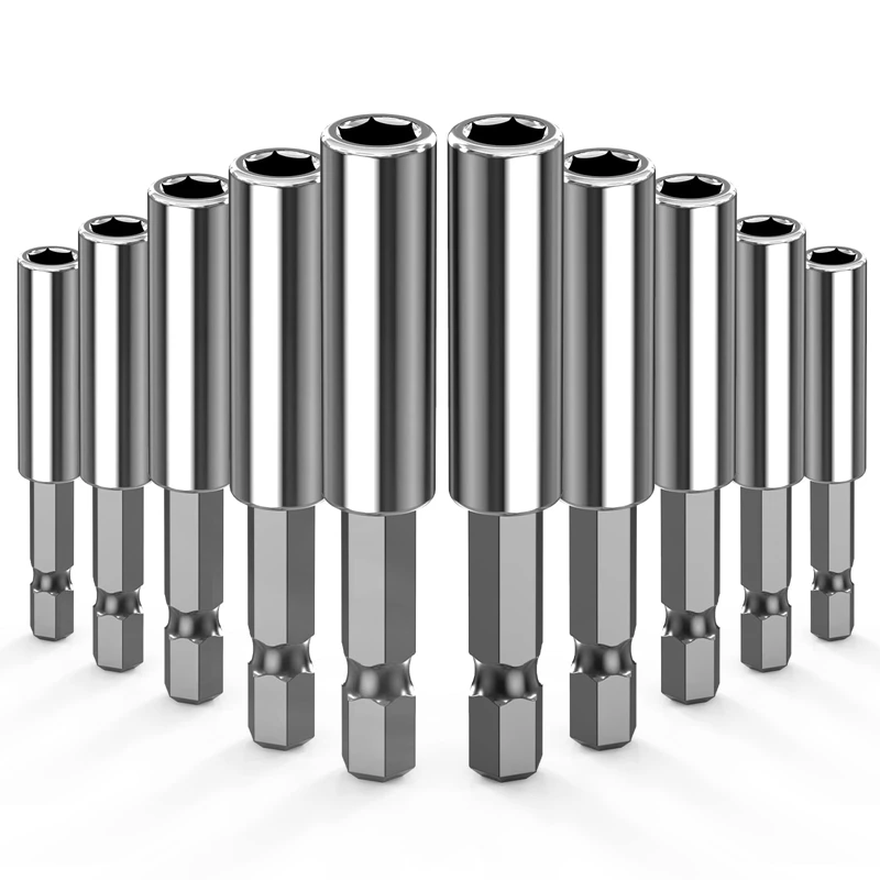 

Magnetic Bit Holder,10 Pack 1/4Inch Hex Bit Holder For Power Drills And Impact Drivers - Magnetic Driver Bit Holder