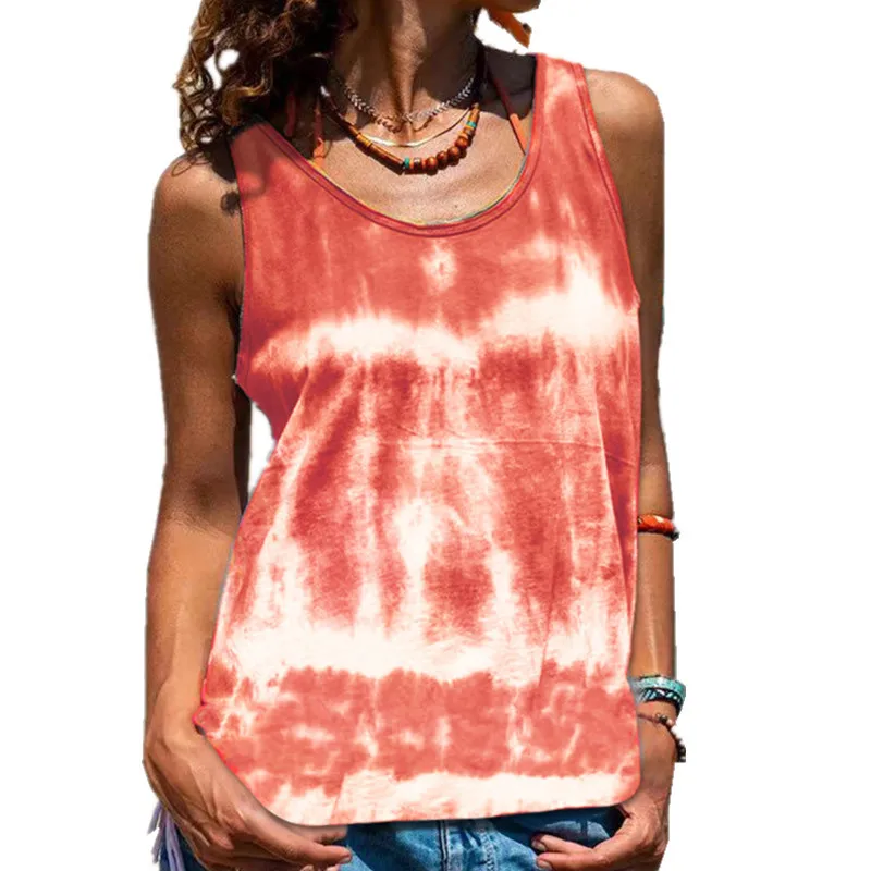 Summer Women's Printed Tie-Dye Sleeveless O-Neck Tank Top Tees Simple Casual Tops Y2k Aesthetic Woman Tshirts harajuku
Summer Women's Printed Tie-Dye Sleeveless O-Neck Tank Top Tees Simple Casual Tops Y2k Aesthetic Woman Tshirts harajuku
