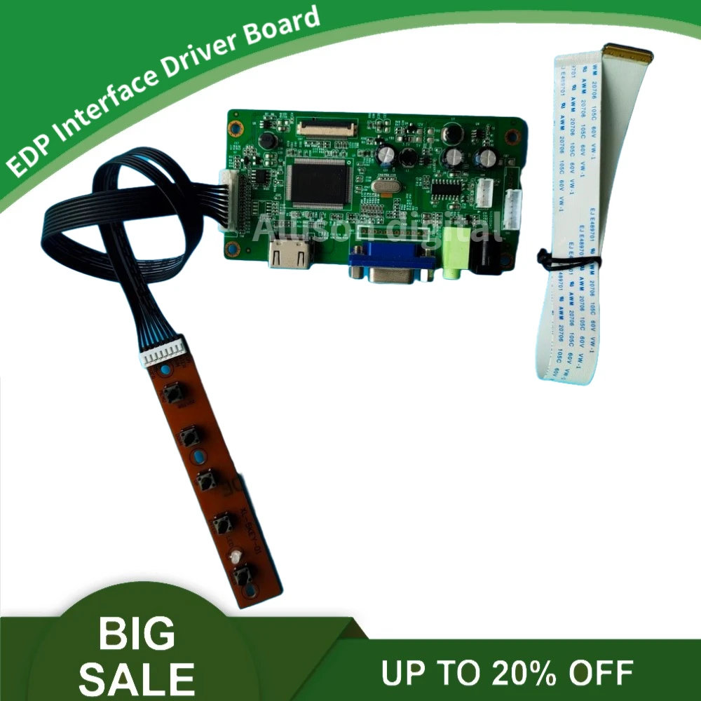 NEW Monitor Kit For LTN156AT08-101 HDMI+VGA+Audio LCD LED Screen Controller Board Driver 1366x768 30pins EDP Panel
NEW Monitor Kit For LTN156AT08-101 HDMI+VGA+Audio LCD LED Screen Controller Board Driver 1366x768 30pins EDP Panel