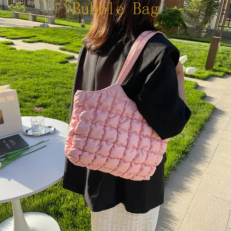 

Shopping Bags For Women Shoppers Big Size Fashion Luxury Ladys Shoulder Bag Casual Trendy Totes Simple Designer Female Han