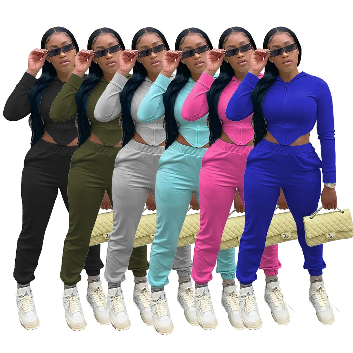 Autumn Solid Color Outifits Fashion Zipper Small Tops Women 2022 Waist High Elastic Sports Two Piece Sets Womens Outifits
Autumn Solid Color Outifits Fashion Zipper Small Tops Women 2022 Waist High Elastic Sports Two Piece Sets Womens Outifits