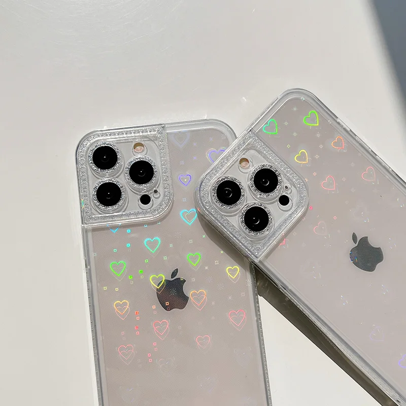 Glitter Fashion Transparent Clear Phone Case for iPhone 13 ProMax 12 Pro Max 11 Mini XSMAX XS XR X 8 7Plus, With Love Pattern
Glitter Fashion Transparent Clear Phone Case for iPhone 13 ProMax 12 Pro Max 11 Mini XSMAX XS XR X 8 7Plus, With Love Pattern