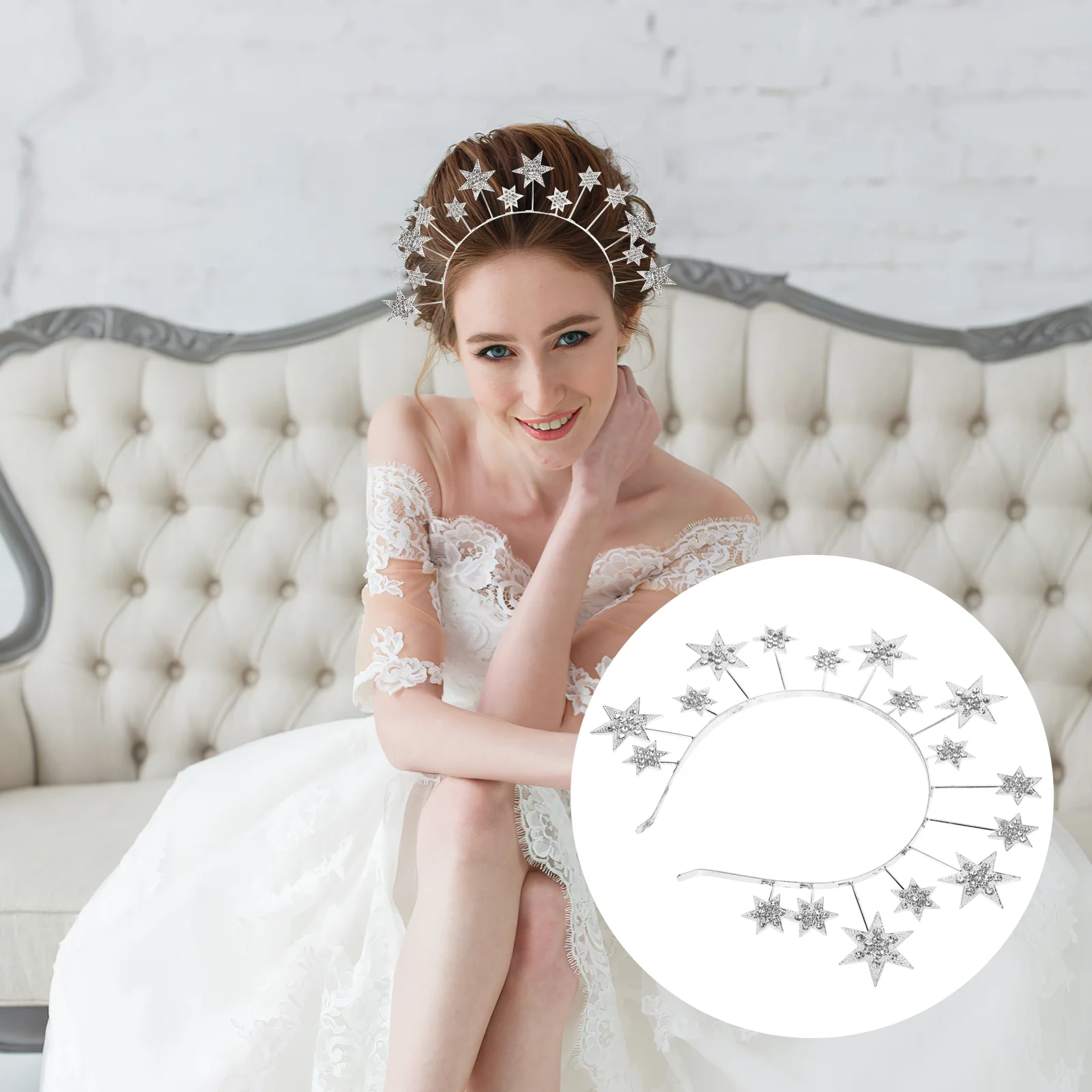 Star Headband Bride Tiara Christmas Rhinestones Tiaras Women Metal Bridal Crowns
Star Headband Bride Tiara Christmas Rhinestones Tiaras Women Metal Bridal Crowns