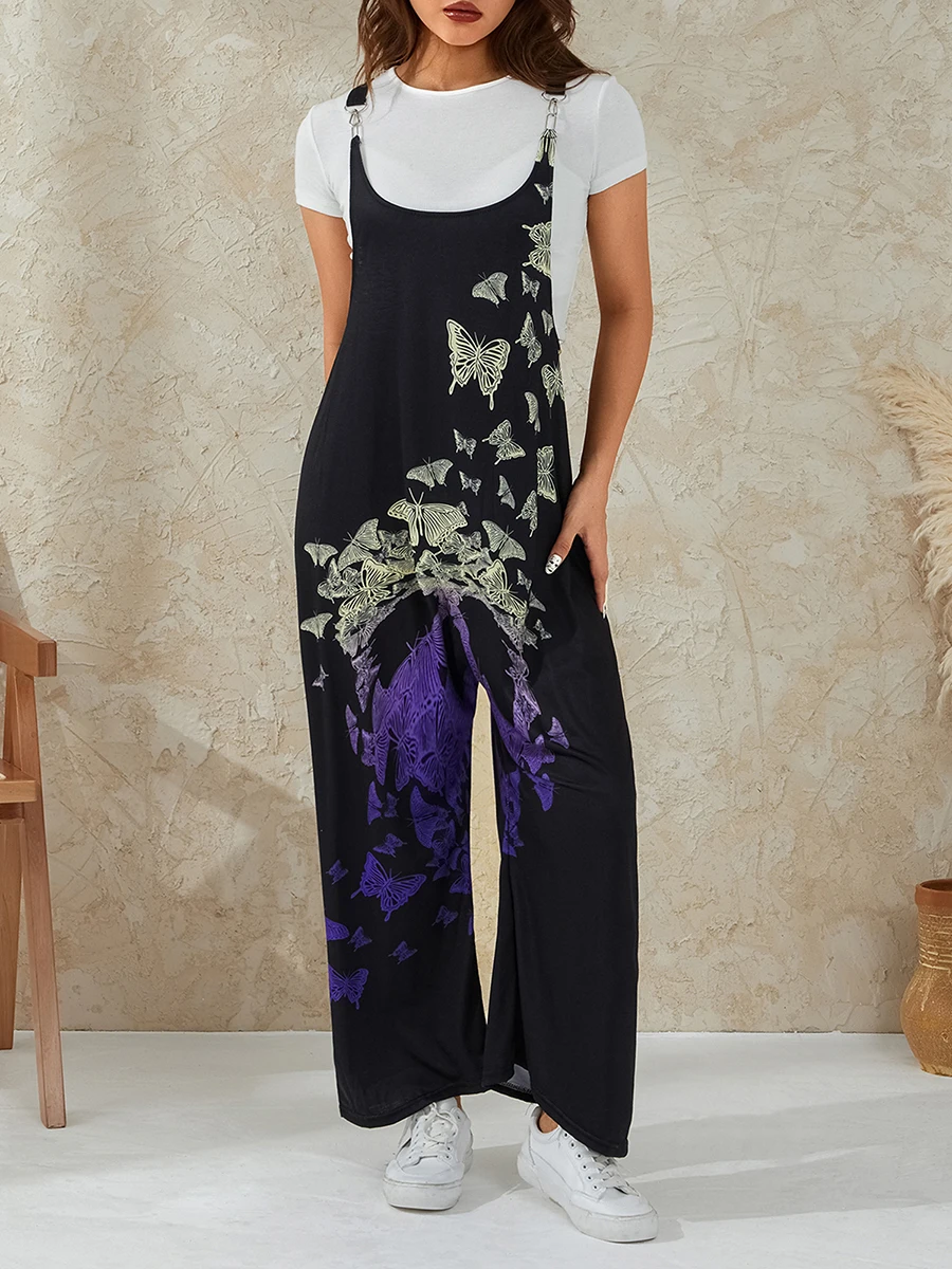 Women's Halloween Skull Rose Butterfly Print Bib Print Suspender Everyday Casual Fashion U Neck Loose Cargo Bib S/M/L/XL/XXL
Women's Halloween Skull Rose Butterfly Print Bib Print Suspender Everyday Casual Fashion U Neck Loose Cargo Bib S/M/L/XL/XXL