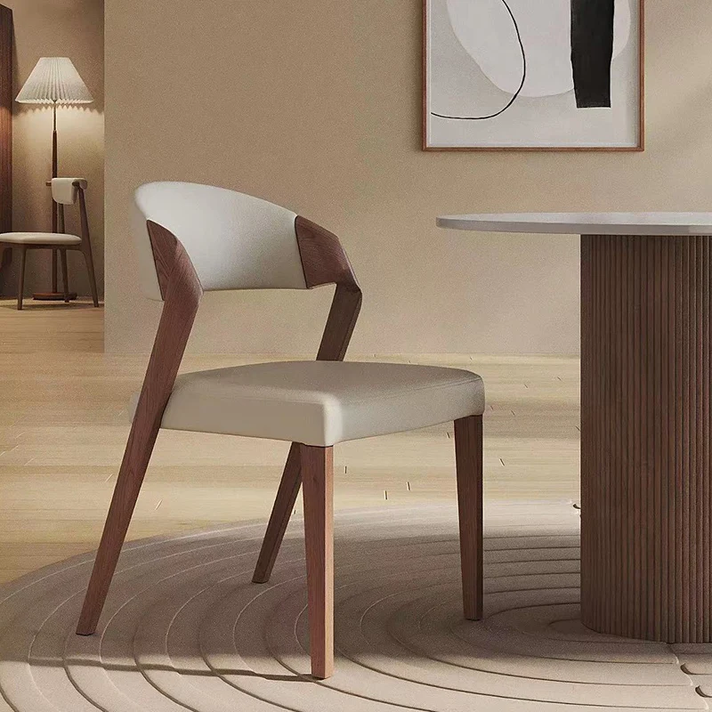 Nordic Solid Wood Dining Chair Modern Designer White Kitchen Dining Chair Leather Bedroom Floor Cadeiras Household Products
Nordic Solid Wood Dining Chair Modern Designer White Kitchen Dining Chair Leather Bedroom Floor Cadeiras Household Products