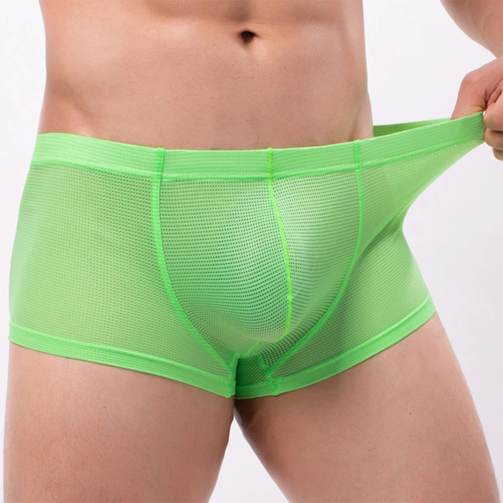 Men Sexy Mesh Boxer Trunks See Through Underwear Male Breathable Panties Transparent Boxer Shorts Bulge Pouch Underpants Knicker
Men Sexy Mesh Boxer Trunks See Through Underwear Male Breathable Panties Transparent Boxer Shorts Bulge Pouch Underpants Knicker