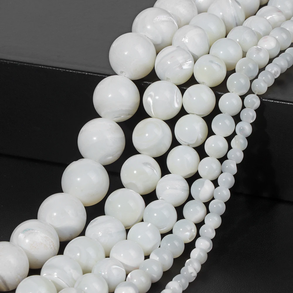 4-12MM Natural Mother of Pearl Shell Beads Round White Trochus Pearl Shell Loose Beads For DIYJewelry Making Necklace Bracelet
4-12MM Natural Mother of Pearl Shell Beads Round White Trochus Pearl Shell Loose Beads For DIYJewelry Making Necklace Bracelet