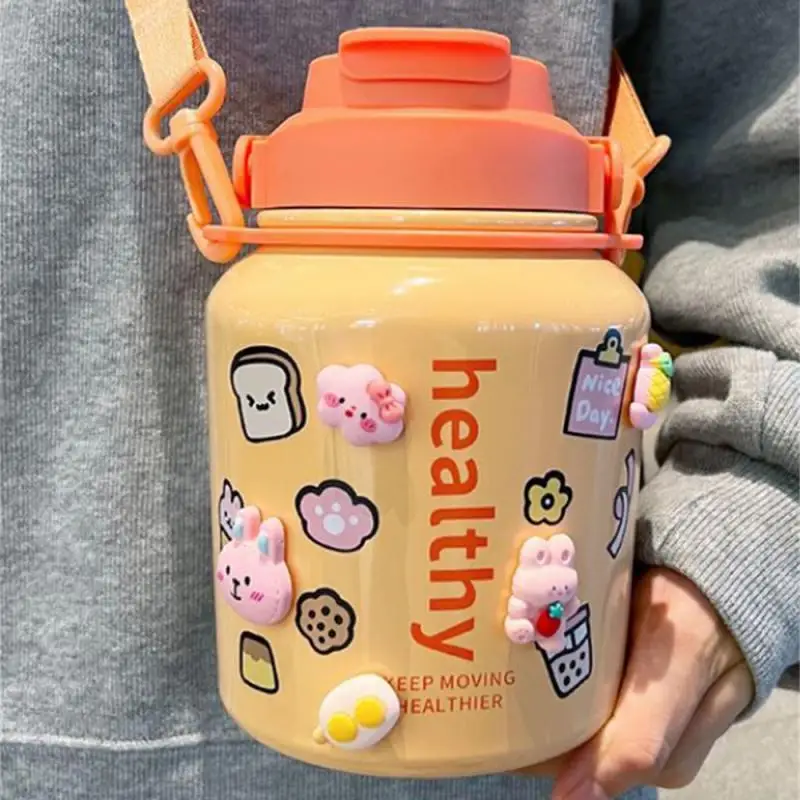 1L Stainless Steel Thermal Water Bottle Thermoses Vacuum Flask With Straw Tumbler Portable Cold Hot Drinks Thermos Cup Fitness 
1L Stainless Steel Thermal Water Bottle Thermoses Vacuum Flask With Straw Tumbler Portable Cold Hot Drinks Thermos Cup Fitness