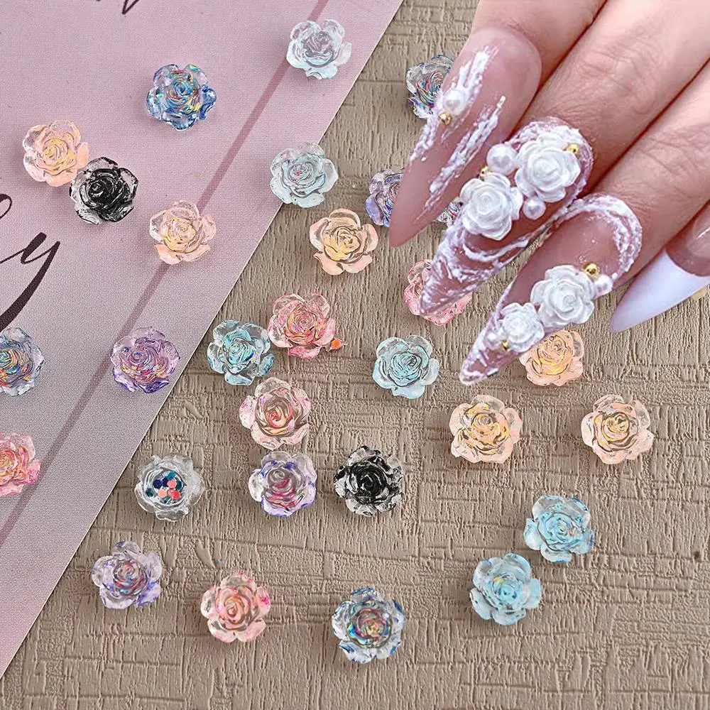 100pcs/Bag Translucent Aurora Camellia Nail Art Charms 3D Resin Flower Glitter Stones Manicure Decorations DIY Varnish Ornament
100pcs/Bag Translucent Aurora Camellia Nail Art Charms 3D Resin Flower Glitter Stones Manicure Decorations DIY Varnish Ornament