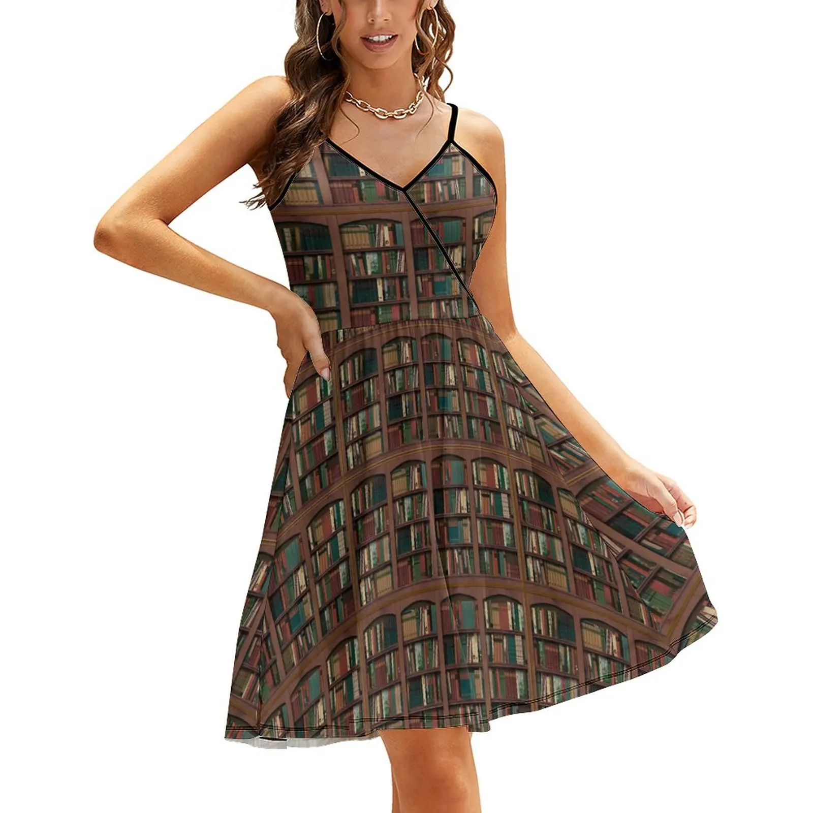 Library Pirnt Dress Book Lovers Aesthetic Casual Dress Holiday Pattern Dresses Spaghetti Strap Kawaii Vestidos Big Size
Library Pirnt Dress Book Lovers Aesthetic Casual Dress Holiday Pattern Dresses Spaghetti Strap Kawaii Vestidos Big Size