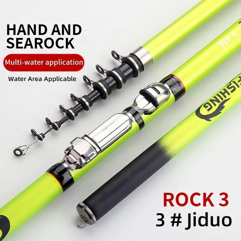3.6/4.5/5.4/6.3M Green Telescopic Fishing Rod Ultra-strong Carbon Fibre Sea or Freshwater Fishing Pole Ocean Rock Fishing Tackle
3.6/4.5/5.4/6.3M Green Telescopic Fishing Rod Ultra-strong Carbon Fibre Sea or Freshwater Fishing Pole Ocean Rock Fishing Tackle