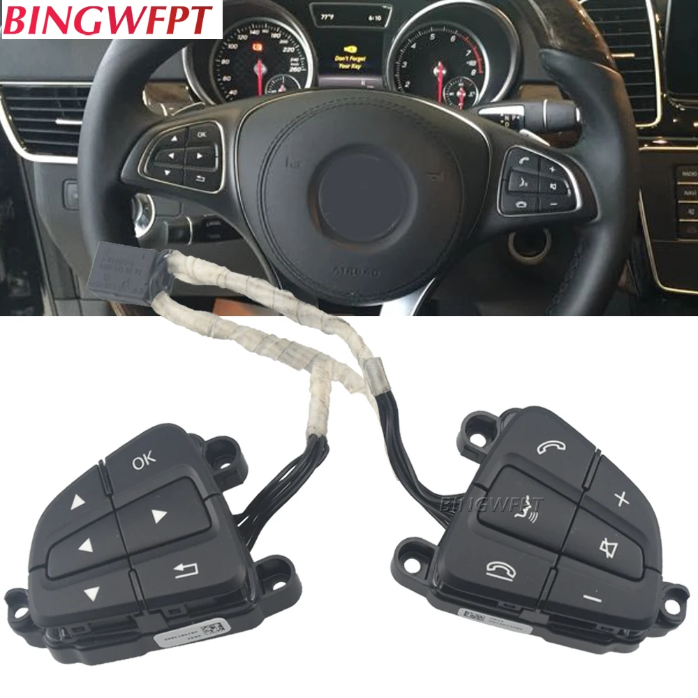 Car Multi-function Steering Wheel Control Switch Buttons Phone Key For Mercedes BENZ A B GLS GLE Class W166 W156 W246 0999050600
Car Multi-function Steering Wheel Control Switch Buttons Phone Key For Mercedes BENZ A B GLS GLE Class W166 W156 W246 0999050600