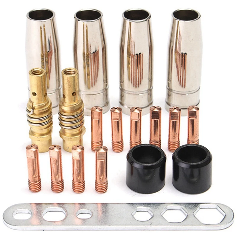 19Pcs MB15AK Welding Torch Nozzle Part Kit Conical Nozzle Sleeve Rod Tool Set For 15AK MIG Welder Accessories 1.2Mm
19Pcs MB15AK Welding Torch Nozzle Part Kit Conical Nozzle Sleeve Rod Tool Set For 15AK MIG Welder Accessories 1.2Mm