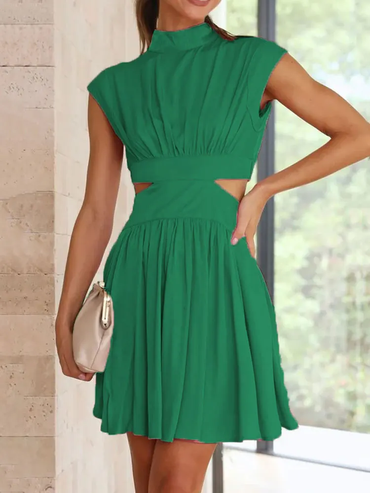 Женское летнее короткое платье, зеленое ажурное плиссированное платье с коротким рукавом, ТРАПЕЦИЕВИДНОЕ мини-платье для женщин, 2023
Женское летнее короткое платье, зеленое ажурное плиссированное платье с коротким рукавом, ТРАПЕЦИЕВИДНОЕ мини-платье для женщин, 2023