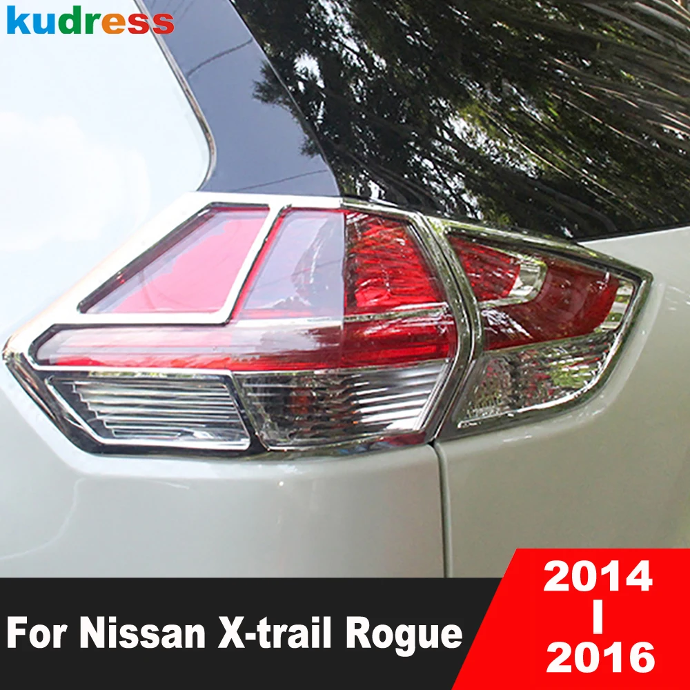

For Nissan X-Trail Rogue T32 2014 2015 2016 Chrome Rear Light Lamp Cover Trim Taillight Molding Garnish Strip Car Accessories
