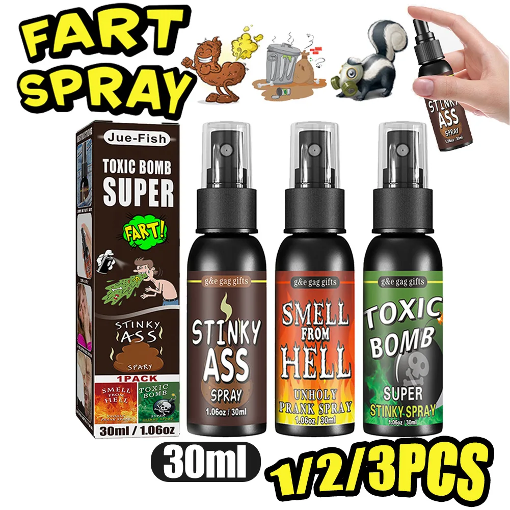 1-3PCSFartGag Spray Prank Joke Plastic Liquid Fart Gag Праздничные атрибуты Stinky Fart для взрослых детей Нетоксичные Хэллоуин Забавные игрушки