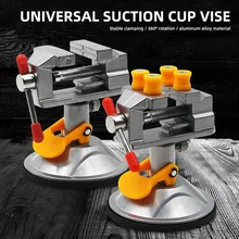 Hand Tools Suction Cup Mini Vise Vise 360 Degree Rotatable Small Vises Mini Walnut Clamping Tools Suitable for DIY tools