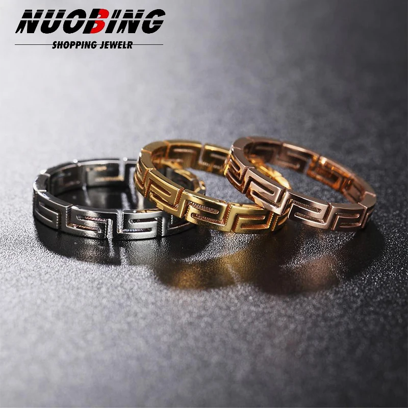 

4MM New Fashion Simple Stainless Steel Irregular Men's And Women's Wedding Ring Charm Jewelry Valentine's Day Gift Never Fade