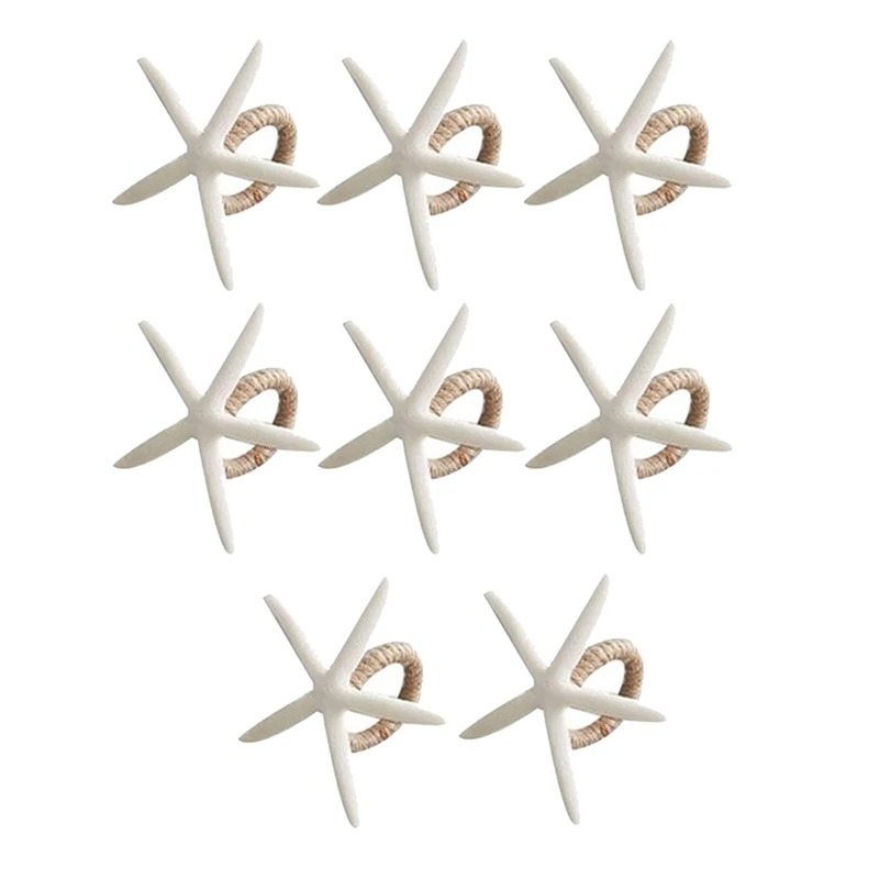 Набор из 8 колец для салфеток ручной работы в виде морской звезды, белая искусственная Бриллиантовая подставка для свадебных торжеств, искусственные столовые столы 
Набор из 8 колец для салфеток ручной работы в виде морской звезды, белая искусственная Бриллиантовая подставка для свадебных торжеств, искусственные столовые столы