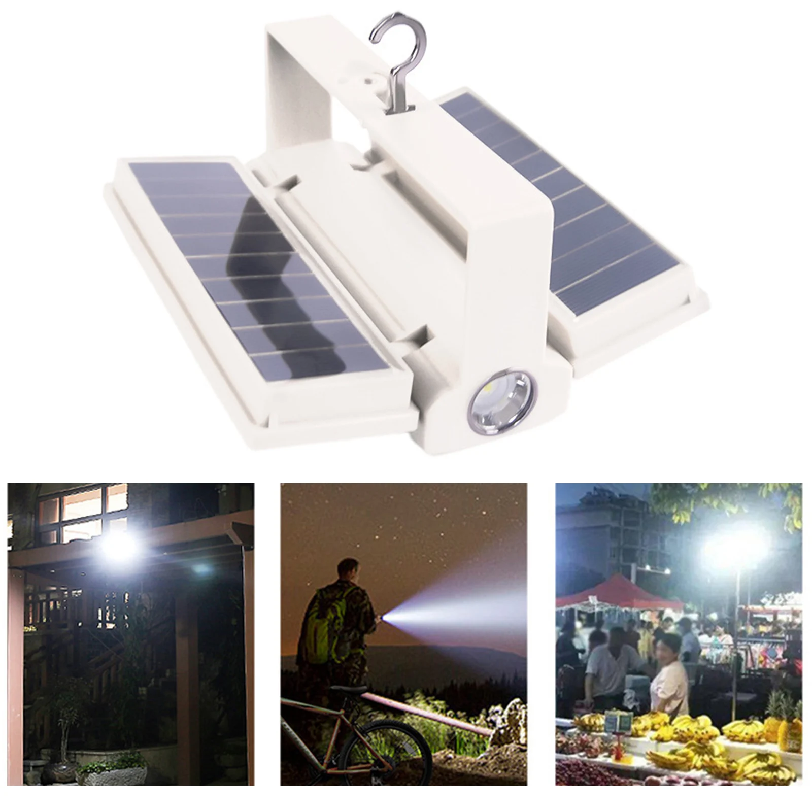 1pc Solar Rechargeable Light Foldable Hanging Hook Design Mobile Portable 4 Lighting Mode Tent Camping Light Hiking Outdoor Tool
1pc Solar Rechargeable Light Foldable Hanging Hook Design Mobile Portable 4 Lighting Mode Tent Camping Light Hiking Outdoor Tool