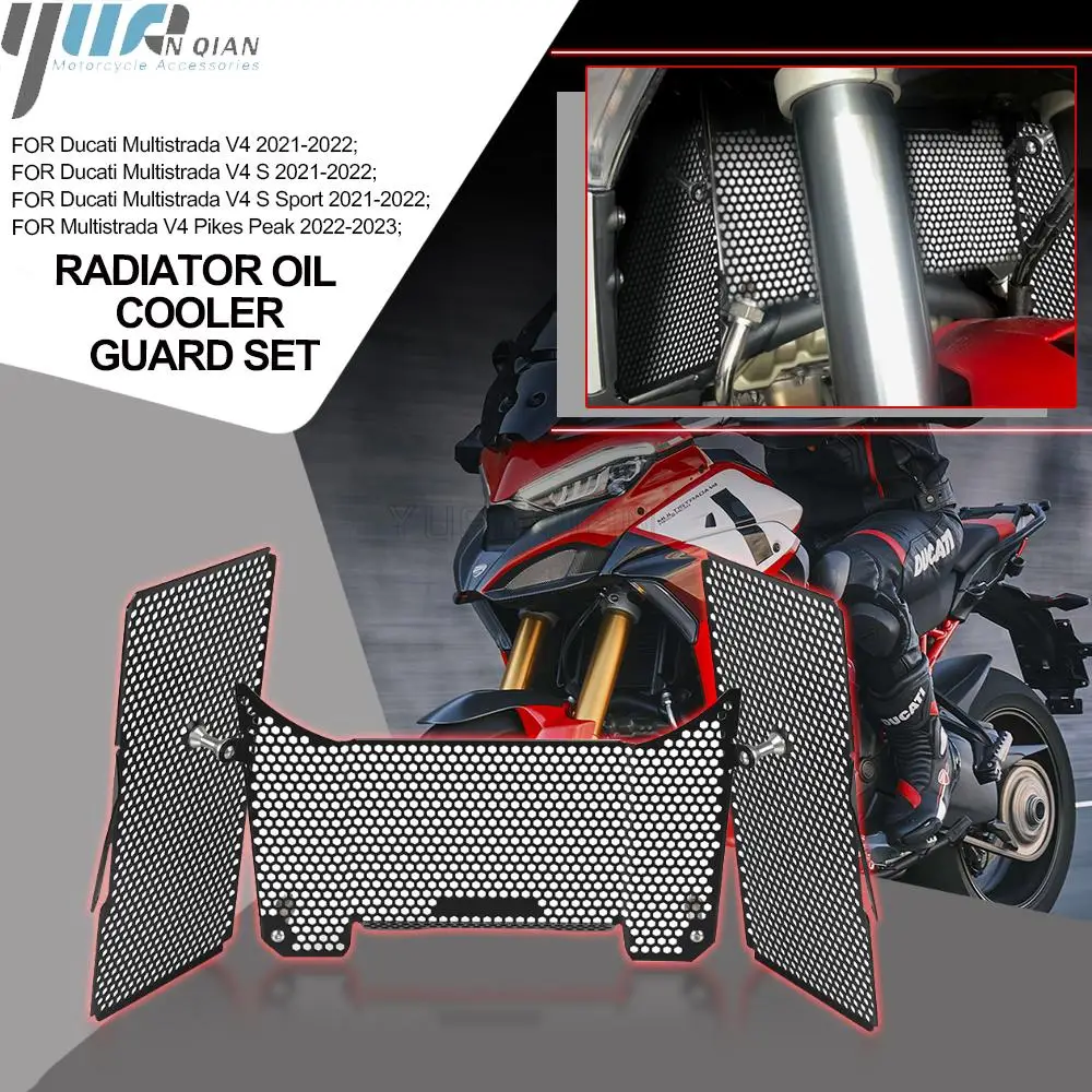 Multistrada V4 Motorcycle Radiator Grille Guard Protector Cover Oil Cooler Guard Set For Ducati Multistrada V4 S Sport 2021 2022
Multistrada V4 Motorcycle Radiator Grille Guard Protector Cover Oil Cooler Guard Set For Ducati Multistrada V4 S Sport 2021 2022