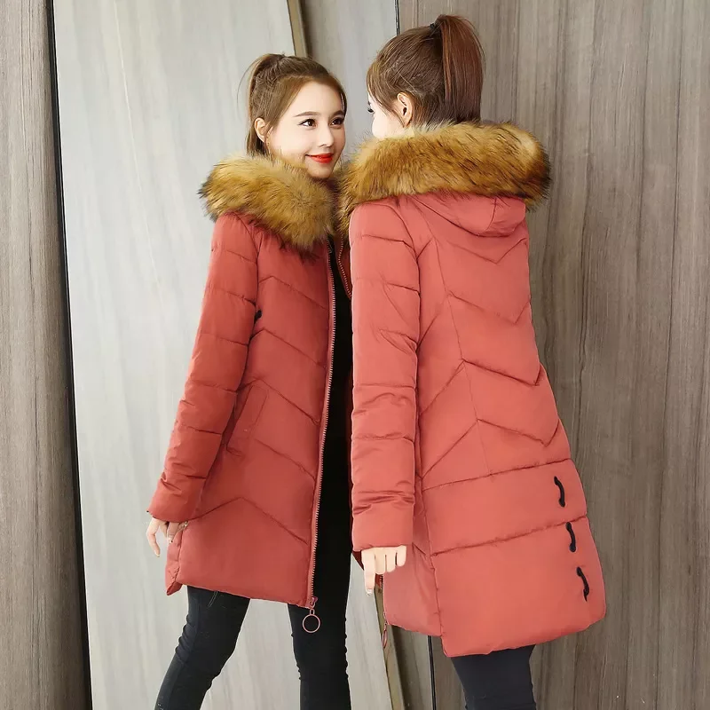 2023New new mid long clothes women's Down parka version slim hooded big hairy collar down cotton jacket batch
2023New new mid long clothes women's Down parka version slim hooded big hairy collar down cotton jacket batch