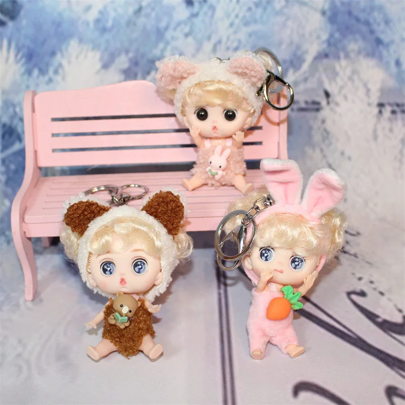 10cm Ob11 Bjd Doll 1/12 Cute Keychain Doll Set 3D Comic Blue Eyes Girls School Bag Hanging Ornament Toy Interior Ornament Gift
10cm Ob11 Bjd Doll 1/12 Cute Keychain Doll Set 3D Comic Blue Eyes Girls School Bag Hanging Ornament Toy Interior Ornament Gift