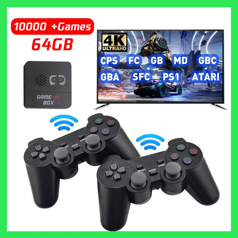 4K HD Video Game Console I5 Dual System Retro Arcade 6700+ Games TV Box Double Wireless Controller Player Gamepad Kid Gift Tv Bo
4K HD Video Game Console I5 Dual System Retro Arcade 6700+ Games TV Box Double Wireless Controller Player Gamepad Kid Gift Tv Bo