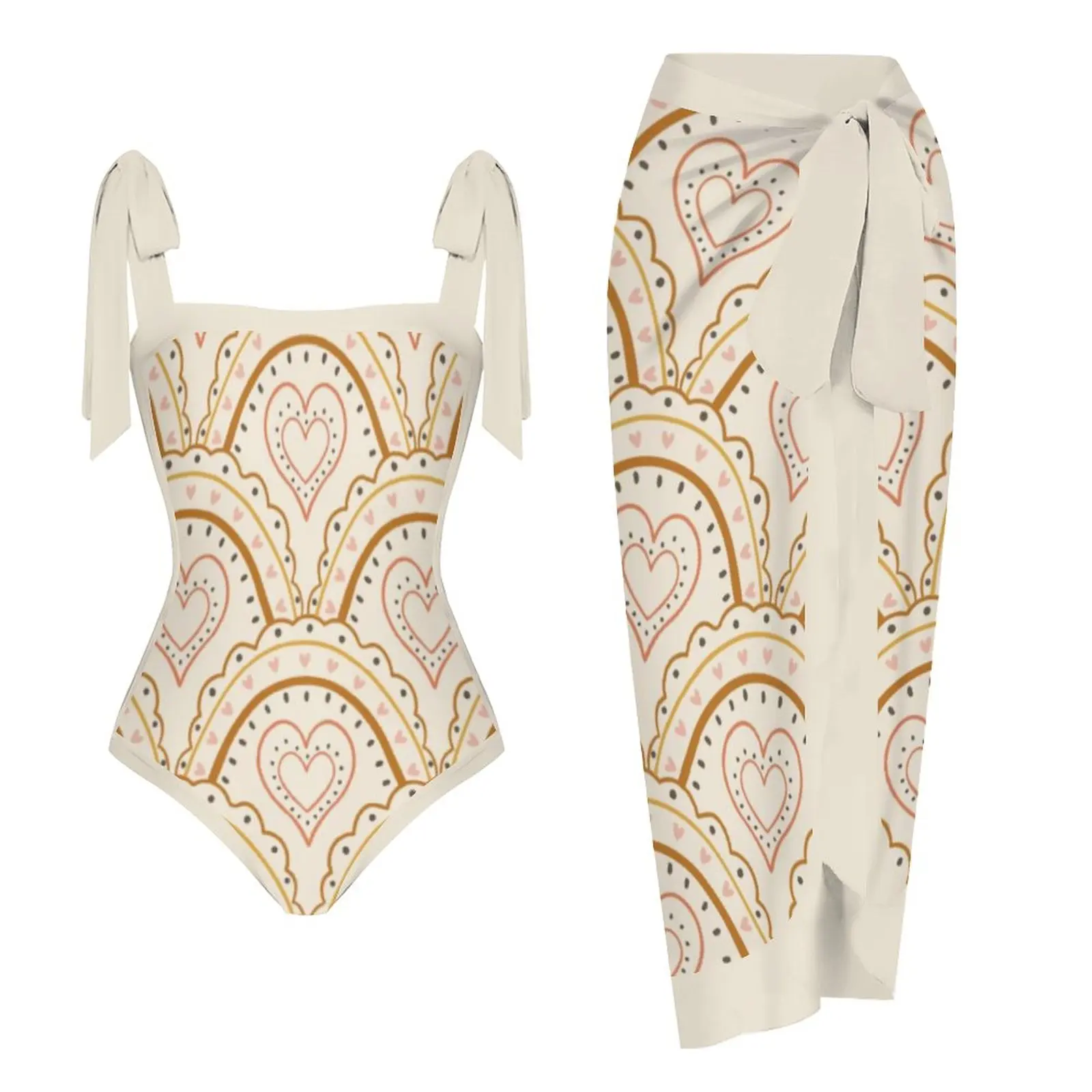 Women's Fashion Love Print One-Piece Swimsuit 2023 Push Up Bikini and Skirt Beige Elegant Swimwear Summer Vacation Beachwear
Women's Fashion Love Print One-Piece Swimsuit 2023 Push Up Bikini and Skirt Beige Elegant Swimwear Summer Vacation Beachwear
