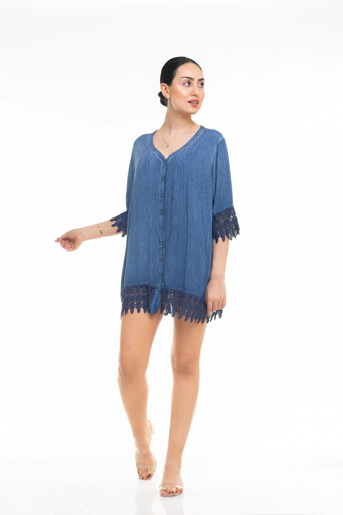 Women's Pareo Navy Blue Lace Sleeves Italian Swimwear Cover Dress Sexy Tunic Suit Beachwear Female Beach Bikini Cover
Women's Pareo Navy Blue Lace Sleeves Italian Swimwear Cover Dress Sexy Tunic Suit Beachwear Female Beach Bikini Cover