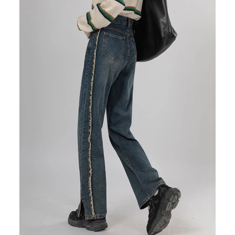 Women Blue Jeans High Waist Vintage American Fashion Streetwear Style Wide Leg Jean Female Baggy Trouser Straight Denim Pants
Women Blue Jeans High Waist Vintage American Fashion Streetwear Style Wide Leg Jean Female Baggy Trouser Straight Denim Pants