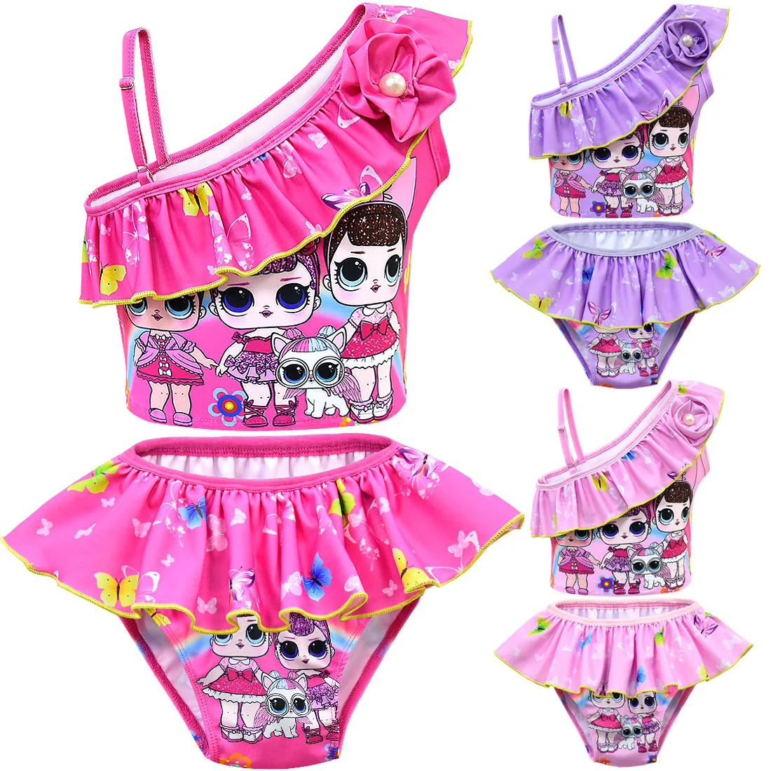 LOL Dolls Little Girl Two Piece set Cartoon Swimsuit Outdoor Beach Swimwear Summer Dress UP Bikini
LOL Dolls Little Girl Two Piece set Cartoon Swimsuit Outdoor Beach Swimwear Summer Dress UP Bikini