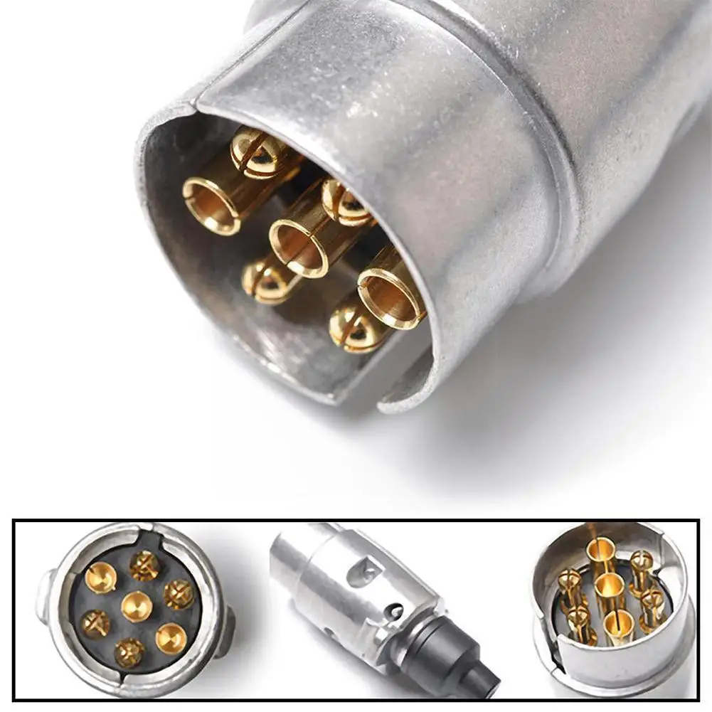 Car Light Connector 12v 7 Pin Large Metal Round Plug Trailer Light Connector For Boat/caravan/car/truck Car Light Plug Y1f9
Car Light Connector 12v 7 Pin Large Metal Round Plug Trailer Light Connector For Boat/caravan/car/truck Car Light Plug Y1f9