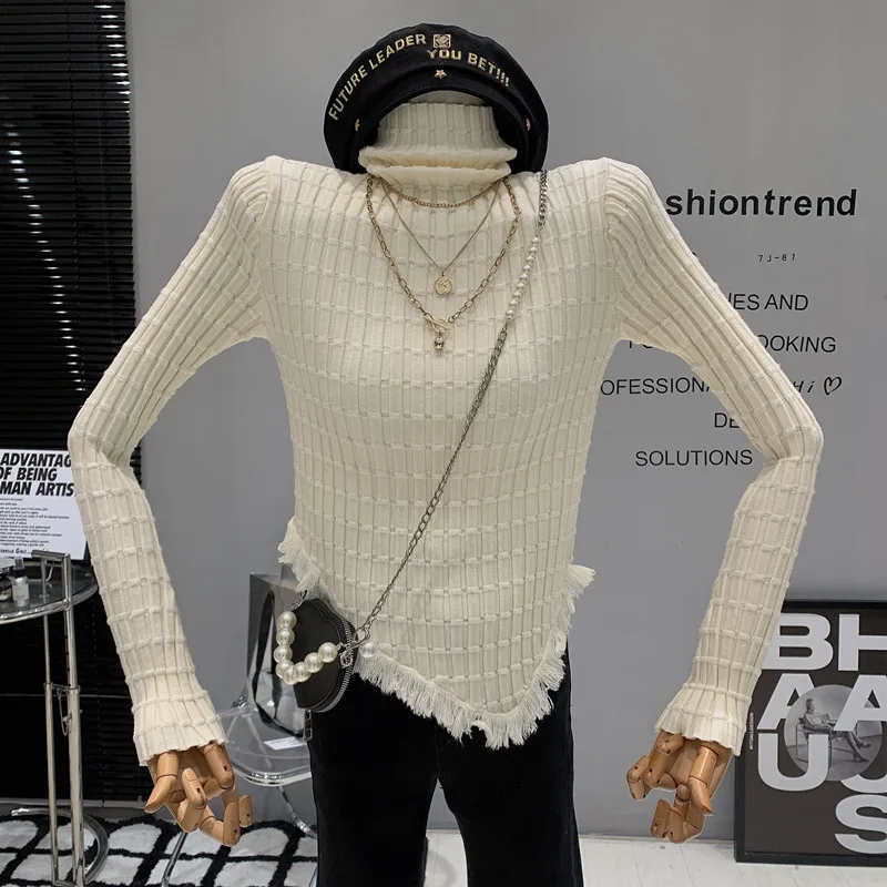 New in Women's Clothing 2022 Winter Irregular tassel knitted bottoming shirt long sleeve high collar Sweater top
New in Women's Clothing 2022 Winter Irregular tassel knitted bottoming shirt long sleeve high collar Sweater top