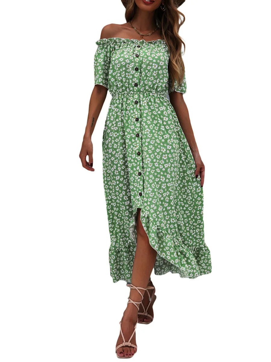 Women s Summer Boho Floral Print Dress High Waist Short Sleeve Button Flowy Dress Beach Club Midi Dres
Women s Summer Boho Floral Print Dress High Waist Short Sleeve Button Flowy Dress Beach Club Midi Dres